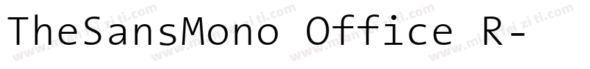 TheSansMono Office R字体转换